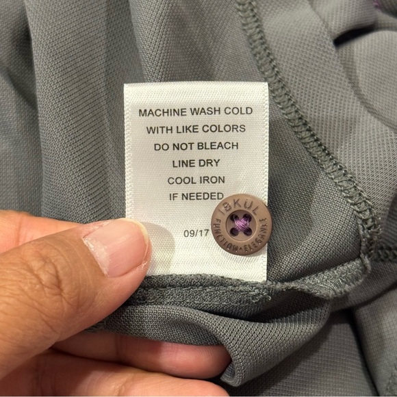 IBKUL Men's XL Gray Performance Polo Shirt UPF 50 Flip Collar Golf Athleisure - Picture 5 of 7